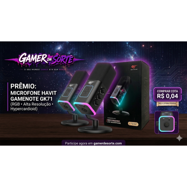 Microfone HAVIT GAMENOTE GK71